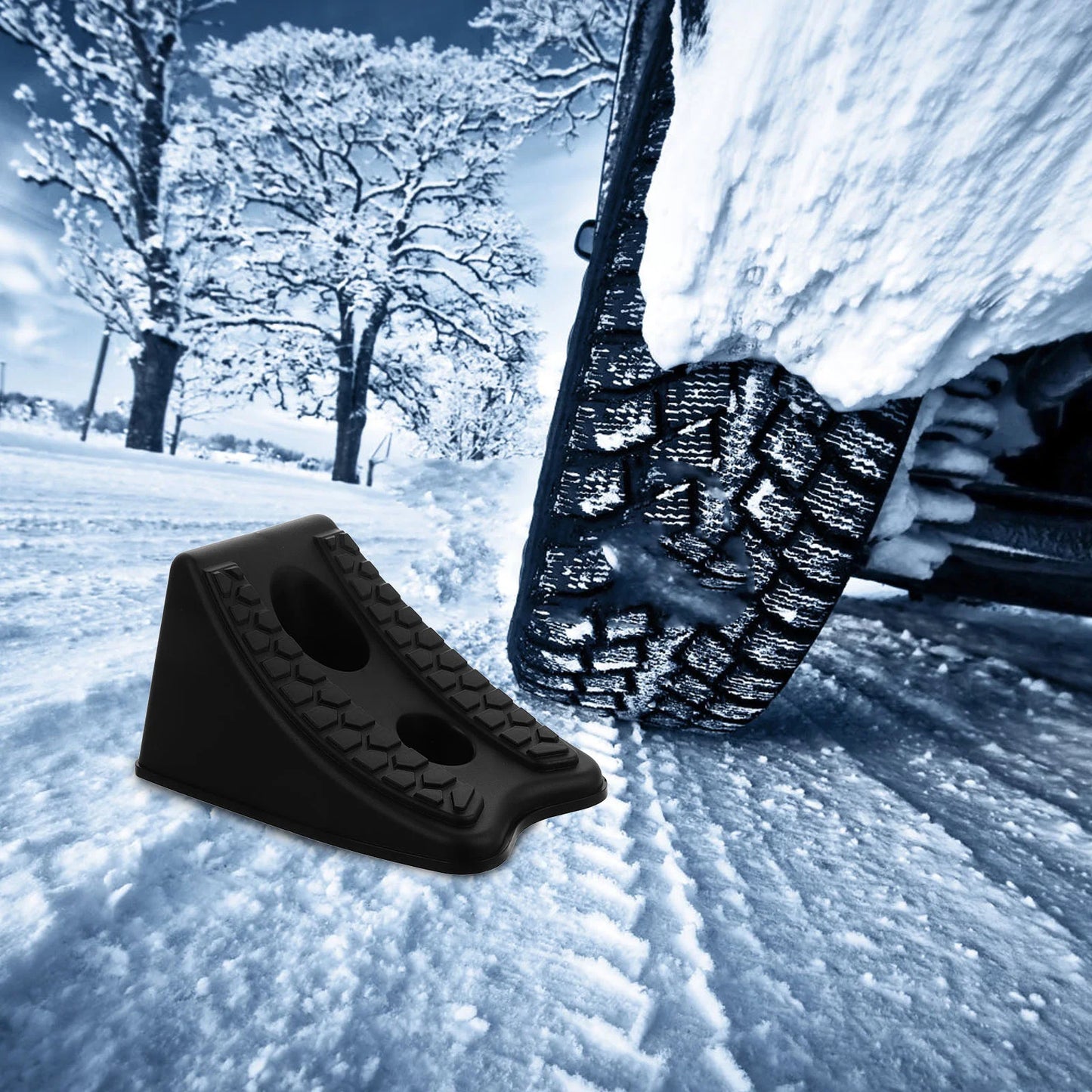 Positioning Wheel Blocker Vehicle Chock Chocks Stop Blocks The Cars Tires Ramps Stoppers Trailer