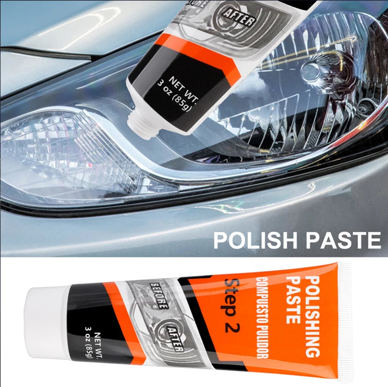 Headlight Restoration Kit Car Light Polisher Restorer Repair Polishing Paste Detailing Plastic Headlamp Waxing Liquid Polymer